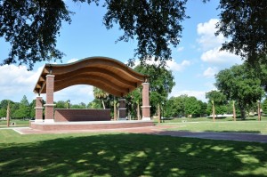 Amphitheater spot-lights and power, w/ remote lighting controls   